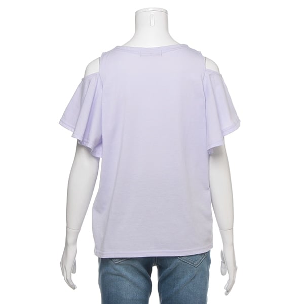 2024年 お歳暮・冬ギフト特集 肩開きフリル袖Tシャツ(S(140) ラベンダー): ジュニア ウェア