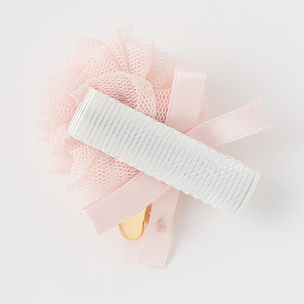 ☆24aw ふんわりピンクが可愛い☆ CHANEL ヘアクリップ CHANEL シャネル リボン シュシュ AAA424 B18100 アクセサリー