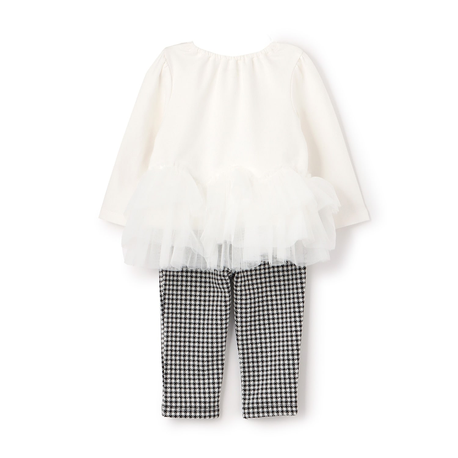 裾フリルチュニック&レギンスセット(80cm オフ ホワイト): ベビー