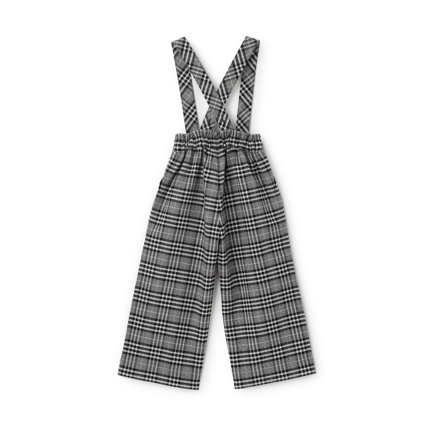 チェックサスペンダーつきパンツ(120cm 黒): キッズ - ナルミヤ