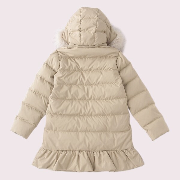 Narumiya Online ナルミヤ オンラインの公式通販サイトガールズ ラッフル ダウン コート 140 ベージュ ジュニア