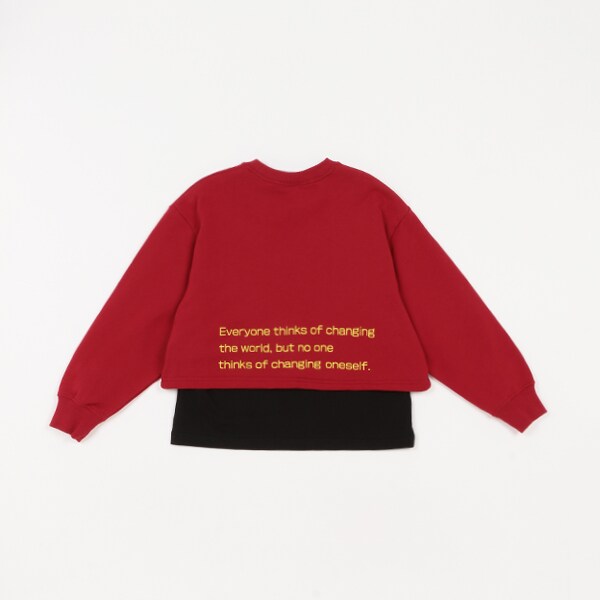 クロップドトレーナー＋長袖TシャツSET
