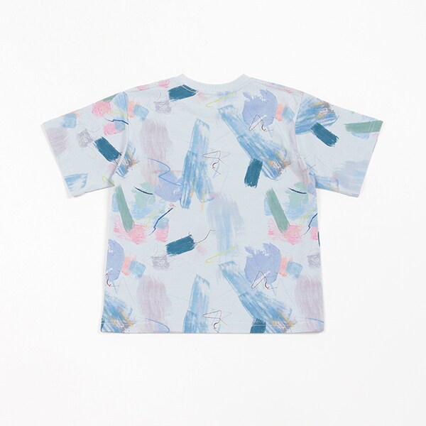 アート総柄半袖Tシャツ(80cm ブルー): キッズ - ナルミヤ