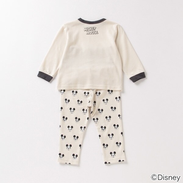 DISNEY】 ミッキーマウス デザインTシャツ×パンツパジャマセット(80 アイボリー): キッズ ナルミヤ オンライン公式サイト