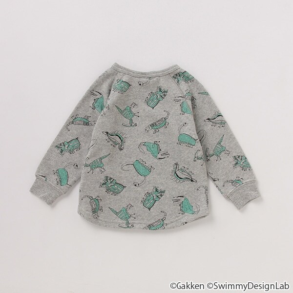 Narumiya Online ナルミヤ オンラインの公式通販サイト 学研の図鑑 Live スイミーデザインラボ 恐竜総柄tシャツ 80 ベージュ キッズ