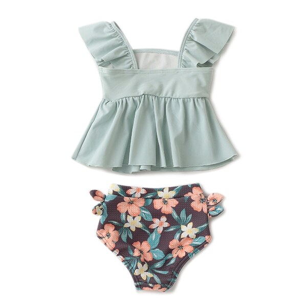 Narumiya Online ナルミヤ オンラインの公式通販サイトボタニカル花タンキニ水着 Swim 80 ライト グリーン キッズ