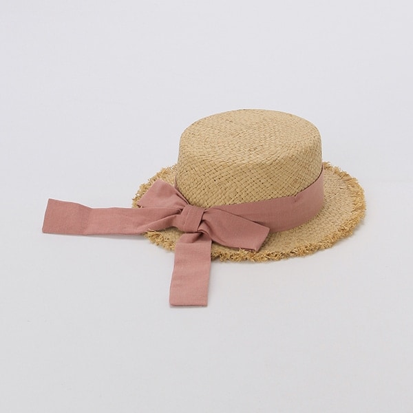 Narumiya Online ナルミヤ オンラインの公式通販サイトuvケア リボンつきラフィアカンカン帽 50 ピーチ キッズ