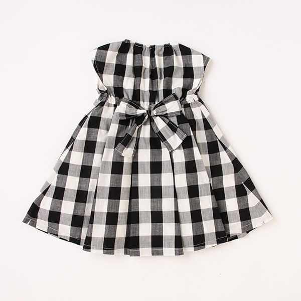 リンク】ブロックチェックワンピース(キッズサイズ)(80cm ブルー