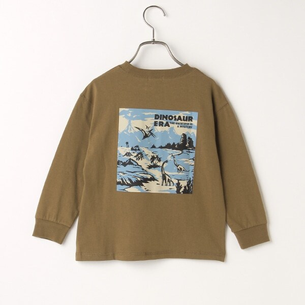 DINASAURバックプリント長袖Tシャツ