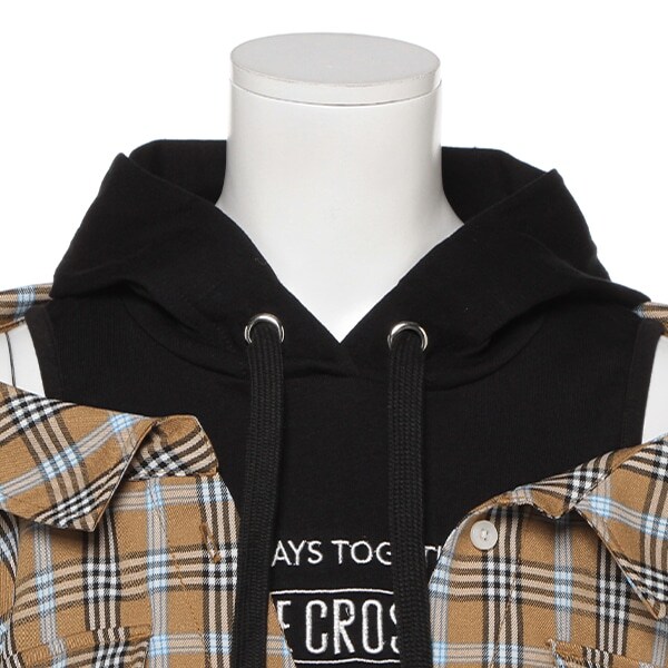 Narumiya Online ナルミヤ オンラインの公式通販サイトパーカーレイヤード風シャツワンピース S 140 ベージュ ジュニア