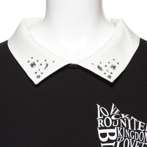 ロゴネコ衿つきTシャツ