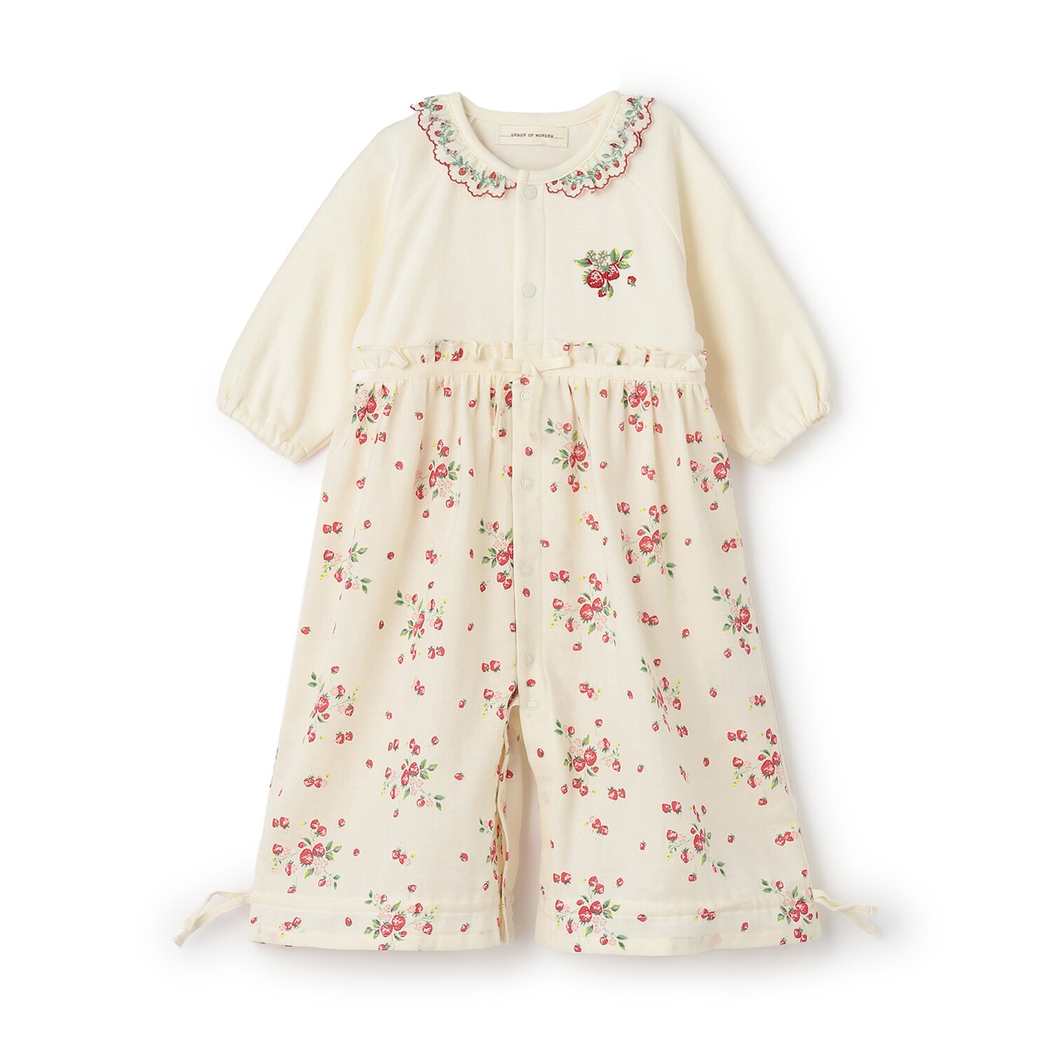 ◆完売前に◆【Stella McCartney】チェリープリント ミニドレス 野イチゴビエラ2WAYドレス(50-70cm ECRU(キナリ)): 新生児