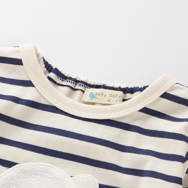 しろくまボーダー長袖Tシャツ
