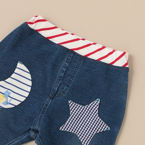 Narumiya Online ナルミヤ オンラインの公式通販サイト星月ニットデニムパンツ 80cm 紺 ベビー