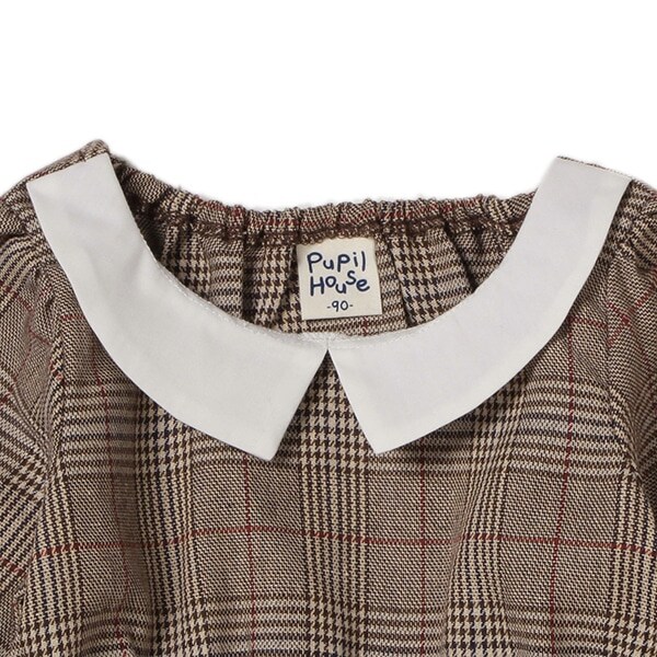 Narumiya Online ナルミヤ オンラインの公式通販サイトグレンチェックブロードワンピース 80 茶 キッズ