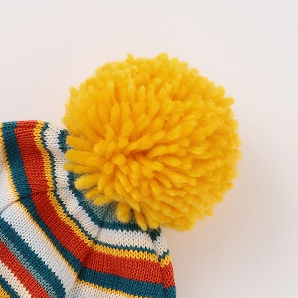 マルチボーダーニットキャップ(50-52cm インク ブルー): キッズ