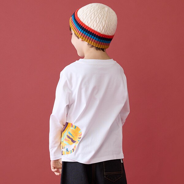 タイガーギミック長袖Tシャツ(80cm オフ ホワイト): キッズ