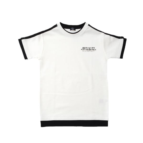 Ｗフェイス・袖ライン半袖Ｔシャツ