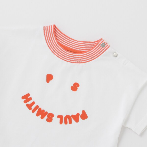 Paul Smith PS HAPPY長袖ワンピース　ピンク110 子供キッズ ポール・スミス ジュニア(Paul Smith JUNIOR)のワンピース