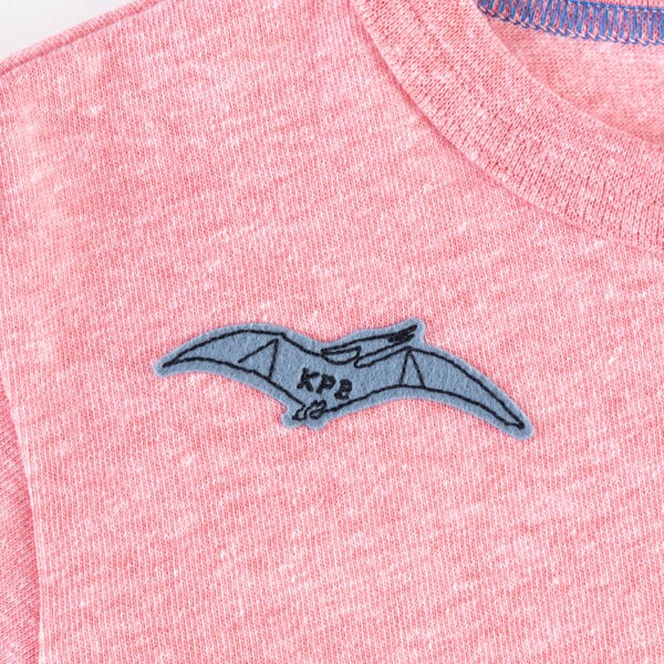 恐竜シルエットのデザートコットン長袖Tシャツ(140～150)(140cm