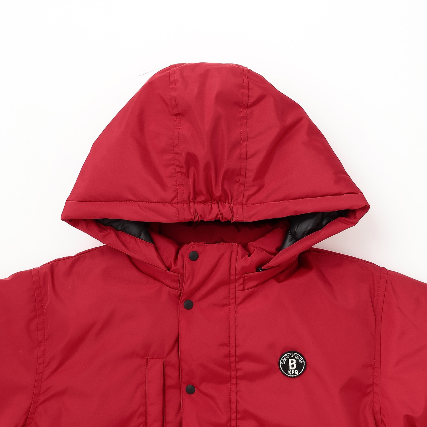 レアテック中綿ジャケット (比翼・フラップポケット)(120cm 赤