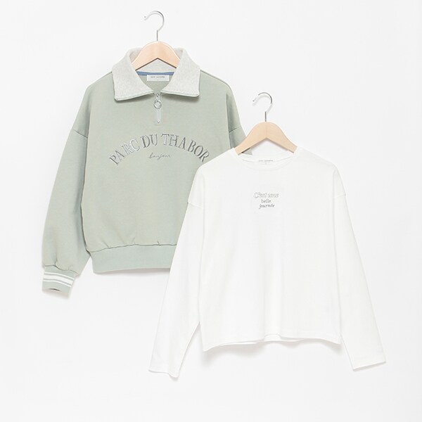 ハーフZIP+ロンTセット