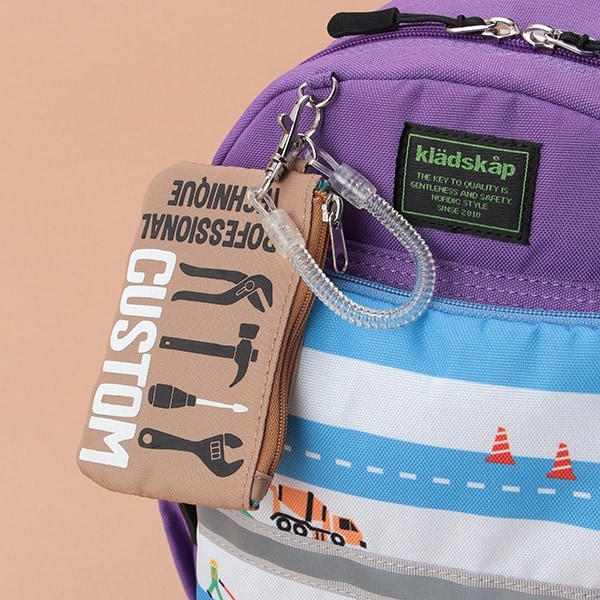 Narumiya Online ナルミヤ オンラインの公式通販サイトパスケースつき働く車リュック Ss パープル キッズ