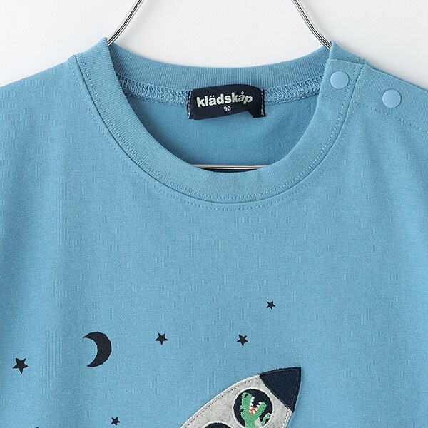 宇宙と恐竜半袖Tシャツ(90cm ライト ブルー): キッズ - ナルミヤ
