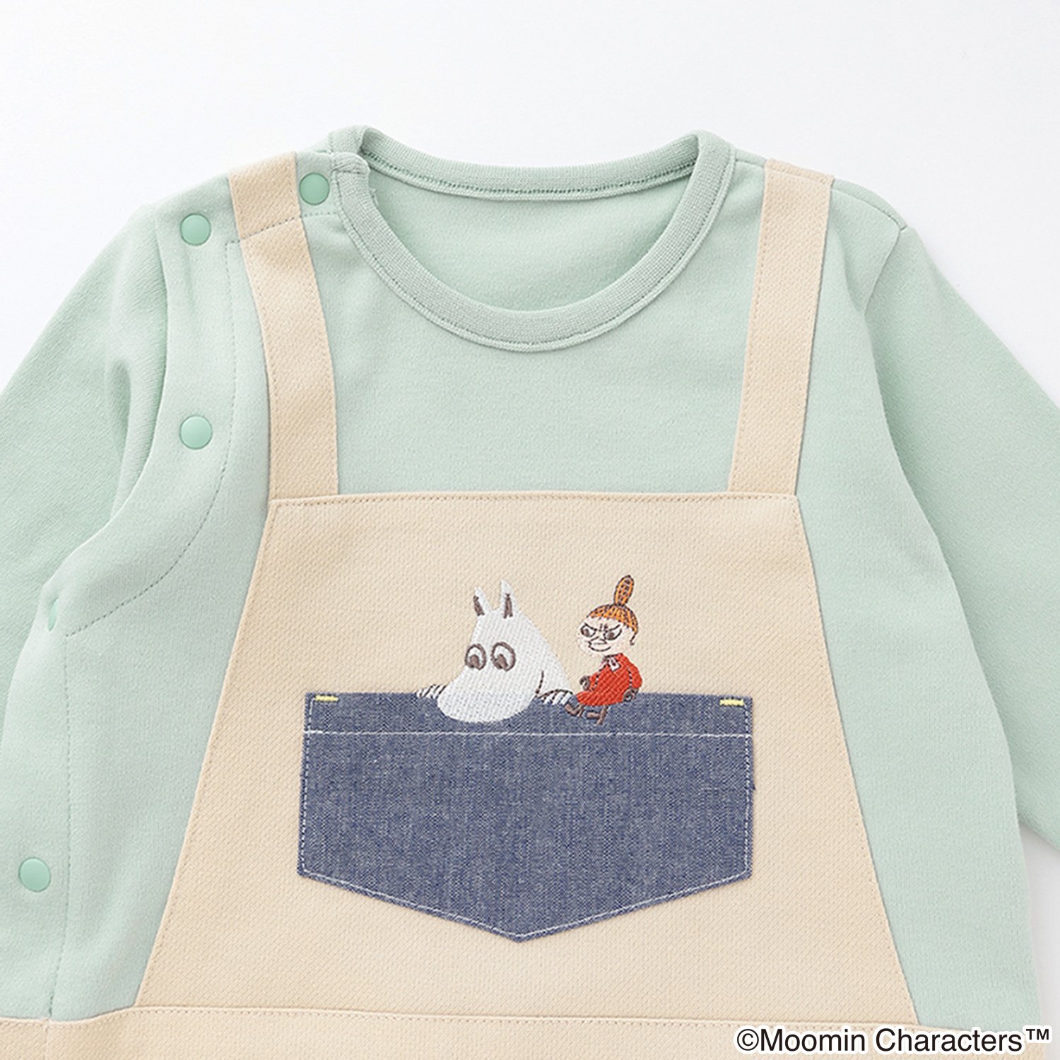 MOOMIN】ムーミンサロペット風カバーオール(70cm アイボリー