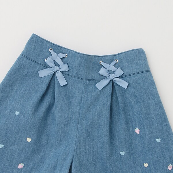 裾スカラップ ショートパンツ(90cm サックス): キッズ - ナルミヤ 