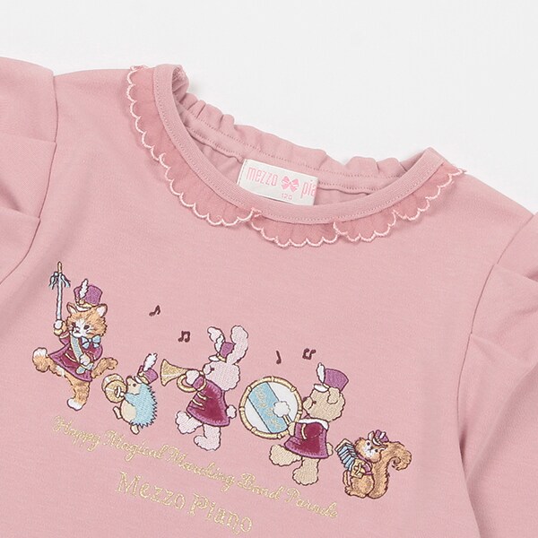 メゾピアノ　140130 鼓笛隊 Tシャツ スカート　ねこマーチ音楽音符 メゾピアノ 140130 鼓笛隊 Tシャツ スカート ねこマーチ音楽音符