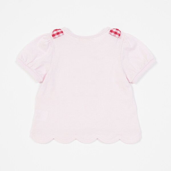 Hello Kitty 50th】裾スカラップTシャツ(90cm ライト ピンク
