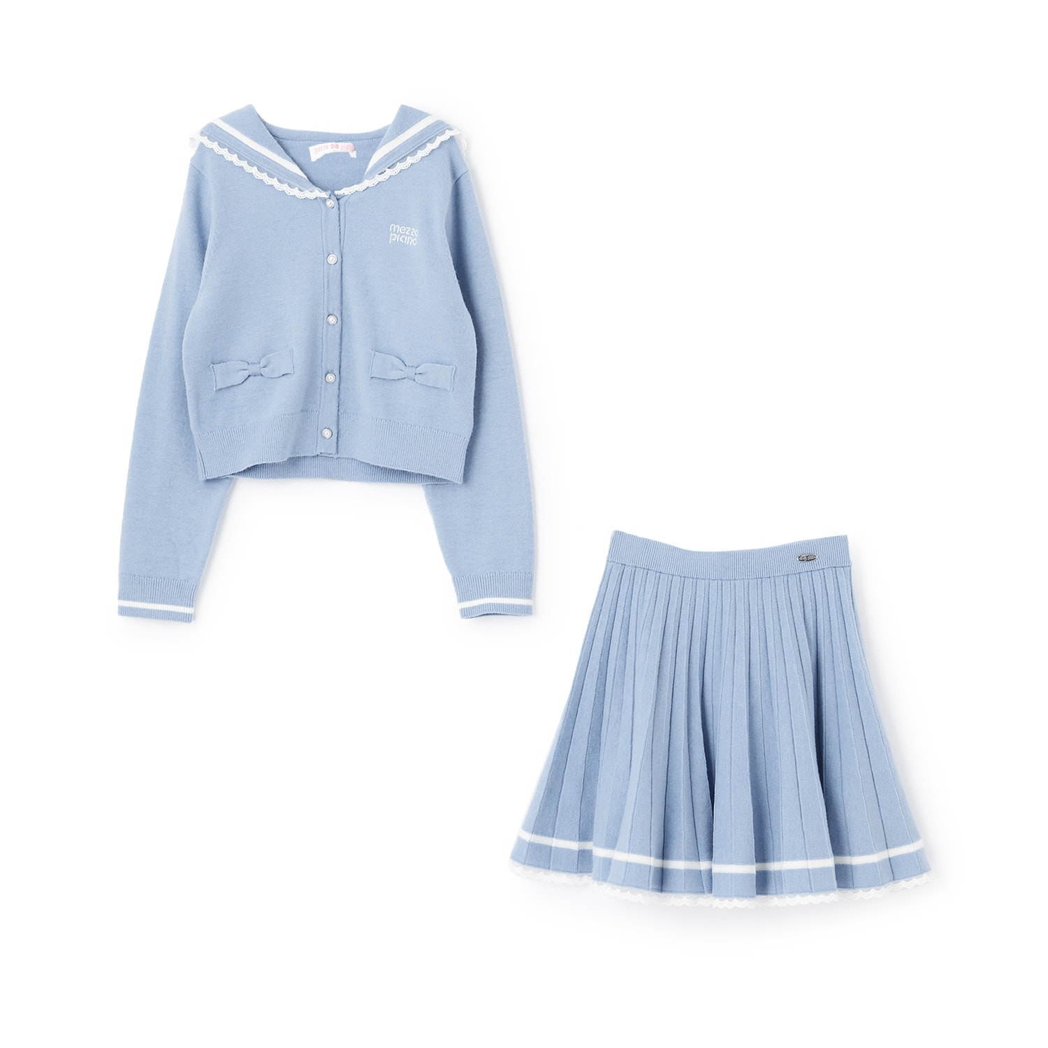 セーラーニット セットアップ(120cm サックス): キッズ - ナルミヤ