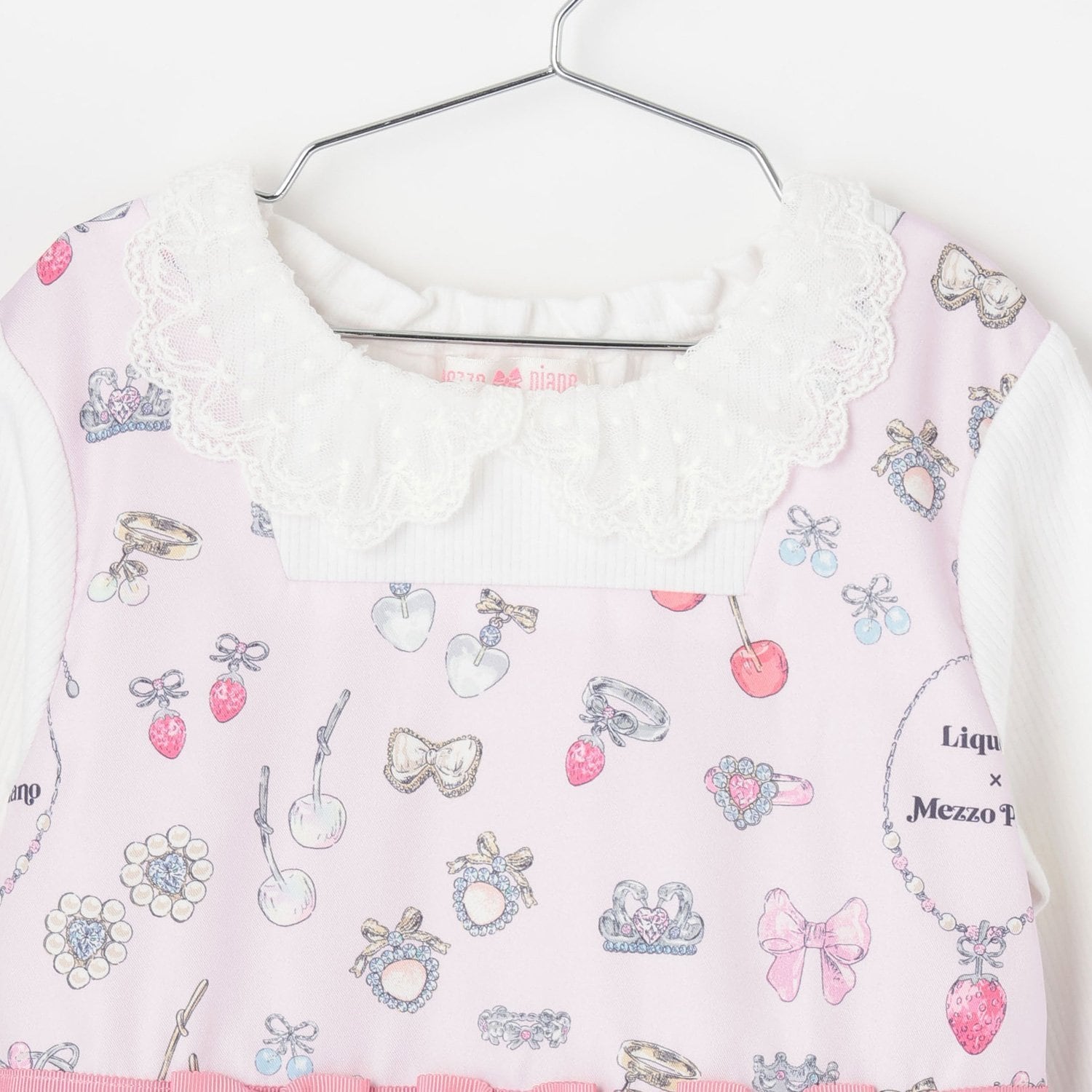 リキュエム】柄 ドッキングワンピース(110cm ピンク): キッズ