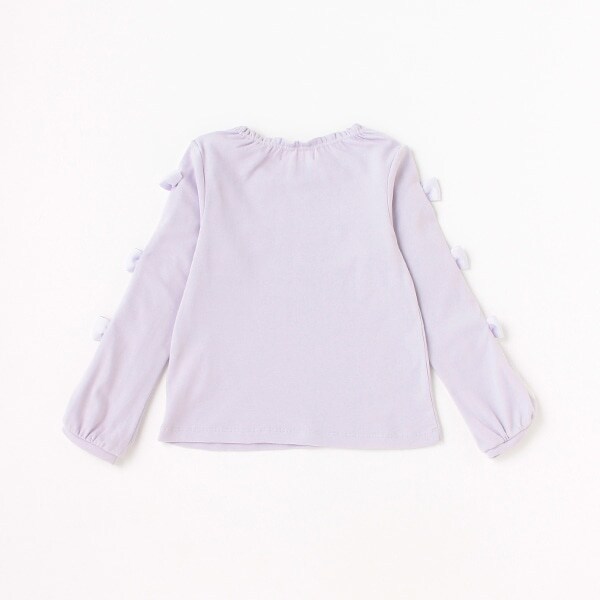 ★ビジュー変形袖リボンTシャツ