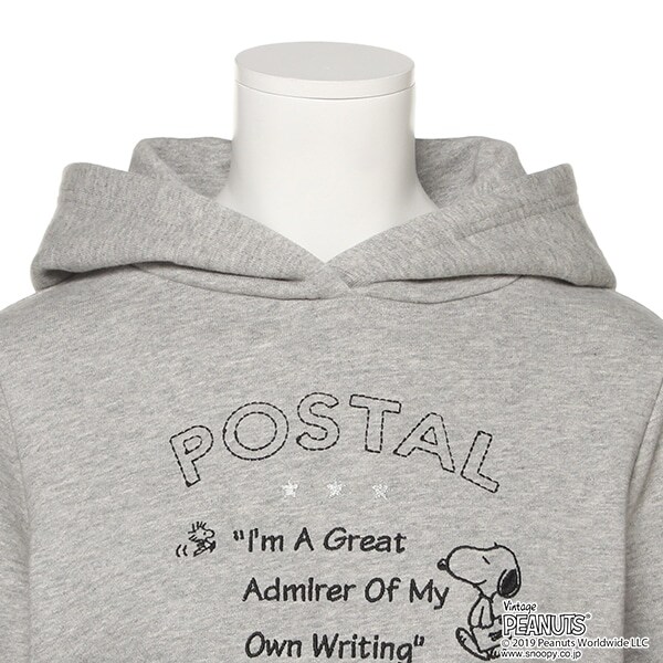 Narumiya Online ナルミヤ オンラインの公式通販サイト Peanutsコラボ 裏毛 スヌーピーロゴパーカーワンピース S 140 トップ グレー ジュニア