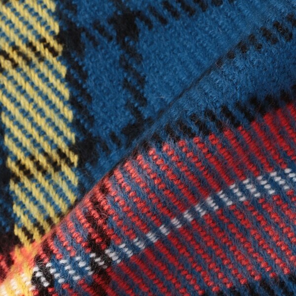 チェックマフラー【日本製】(F オレンジ): ジュニア - ナルミヤ