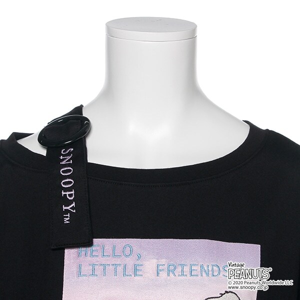 【PEANUTSコラボ】 オーガビッツ 肩ベルトつきTシャツワンピース