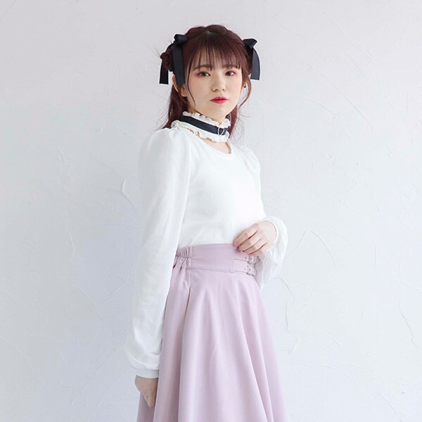 【Melteen】 シアースリーブ長袖Tシャツ