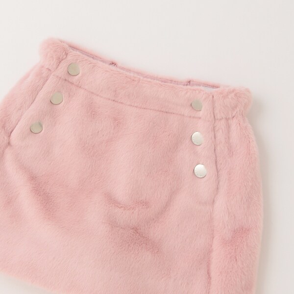[極美品]マニエル　ピンクツイードノーカラーxキュロットセットアップ　総柄　切替 極美品]マニエル ピンクツイードノーカラーxキュロット