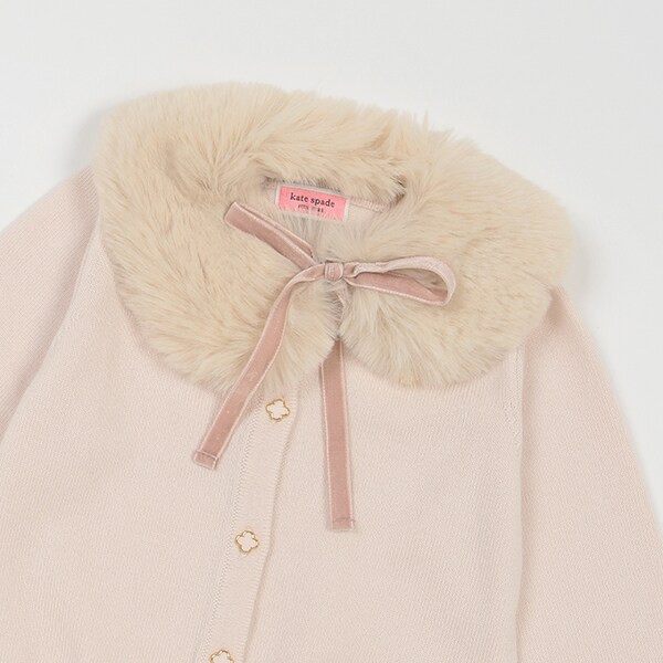 新品】kate spade kids フェイクファー カーディガン 150