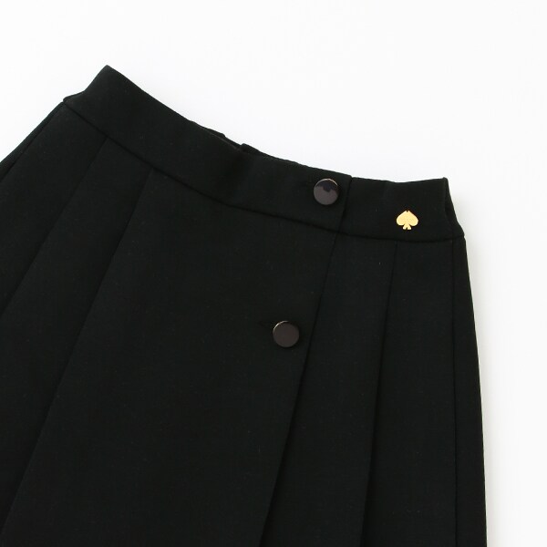 kate spade プリーツスカート 黒 ガールズ ダブルニットプリーツスカート(140cm 黒): ジュニア