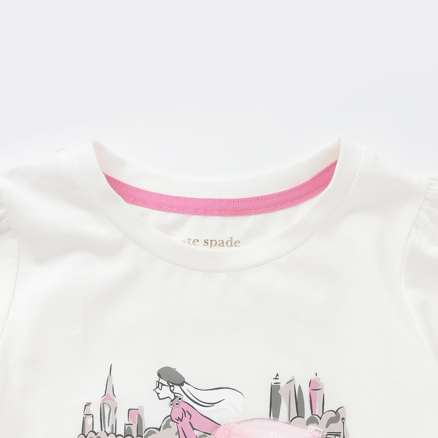 【完売品】Katie(ケイティ) BABY TOYS long tee ホワイト bicycle play 長袖Tシャツ(90cm オフ ホワイト): キッズ