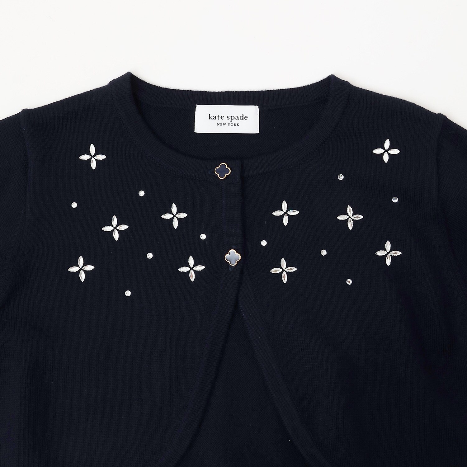 kate spade ニットボレロ（120㎝） ビジューニットボレロ(S(110-120cm) 紺): キッズ - ナルミヤ