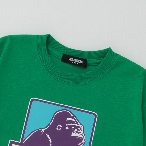 配色ボックスゴリラ半袖Tシャツ