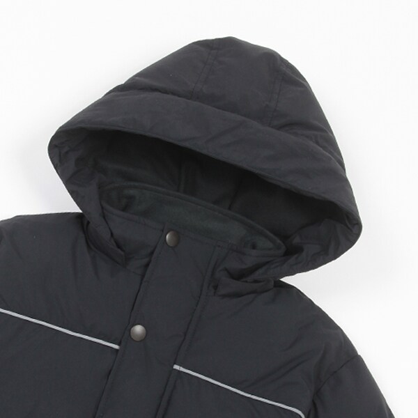 xlarge 中綿ミドル丈ブルゾン　アウター 機能中綿ミドル丈ブルゾン(80cm 黒): キッズ - ナルミヤ