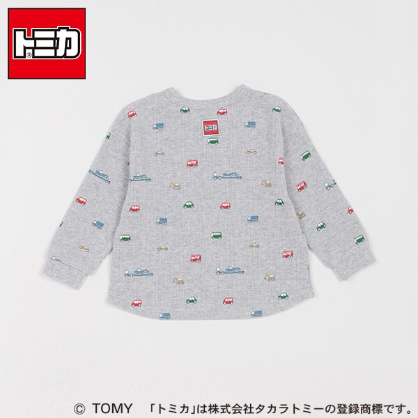 TOMICA】ワッフル総柄長袖Tシャツ(80cm トップ グレー): キッズ ...