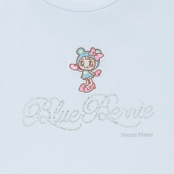アソートキャラきらきらTシャツ(F(バスト79-9cm) ライト ブルー