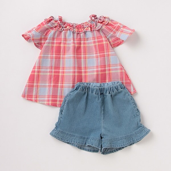 GIRLSチュニックショートパンツセット(80 ピンク): キッズ - ナルミヤ