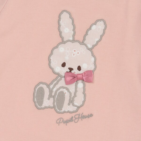 うさぎアップリケ半袖Tシャツ(90cm ピンク): キッズ - ナルミヤ